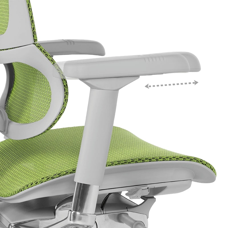 Ергономичен стол IOO Elite 2 сива рамка-зелен